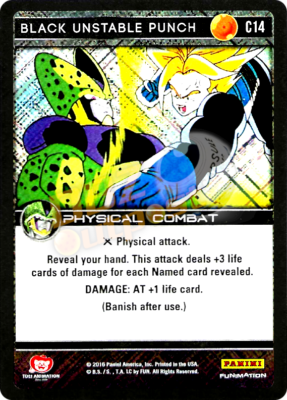 DBZ Dragon Ball Z TCG Panini Perfection C14 Black Unstable Punch