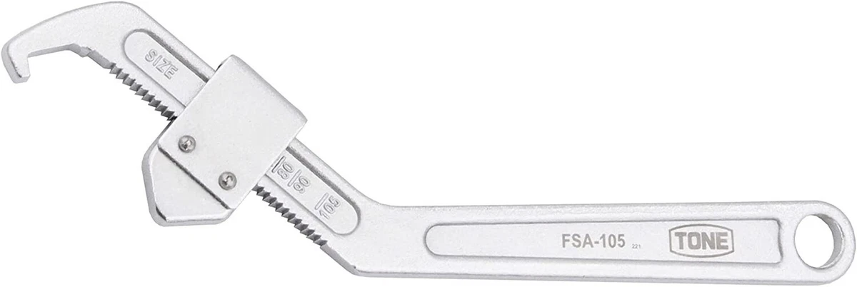 TONE ADJUSTABLE HOOK SPANNER WRENCH (35～105mm) FSA-105