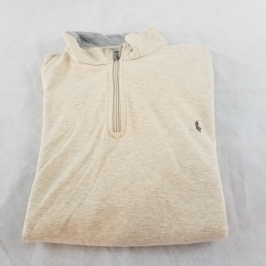NUOVO Uomo Polo Ralph Lauren Pullover Felpa Mezza Zip Pony Classics Big&T 0025