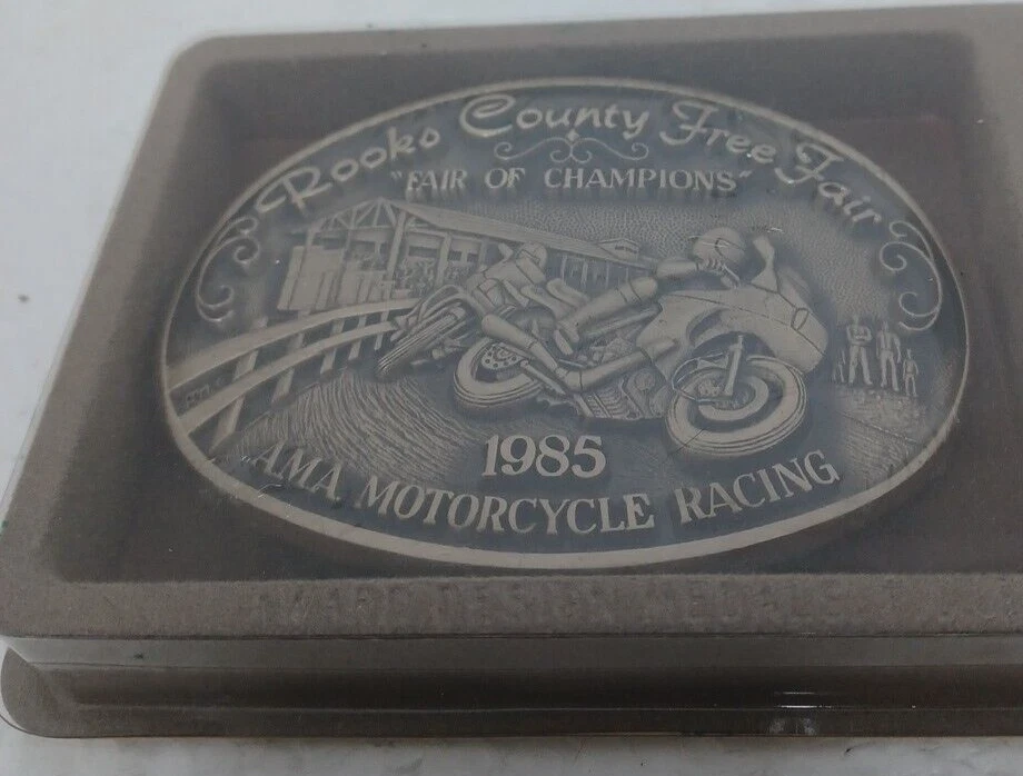 Fivela Rooks County Free Fair Champions 1985 AMA apresentação de corrida de motocicleta - Imagem 4 de 4