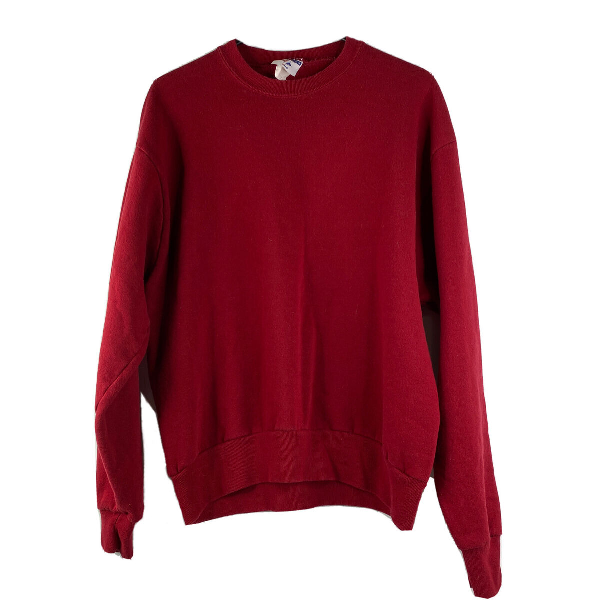 Vintage 90s Jerzees Crewneck Sweatshirt Red Blank Plain Sz L Vintage 90s Jerzees Crewneck Sweatshirt Red Blank Plain Sz L