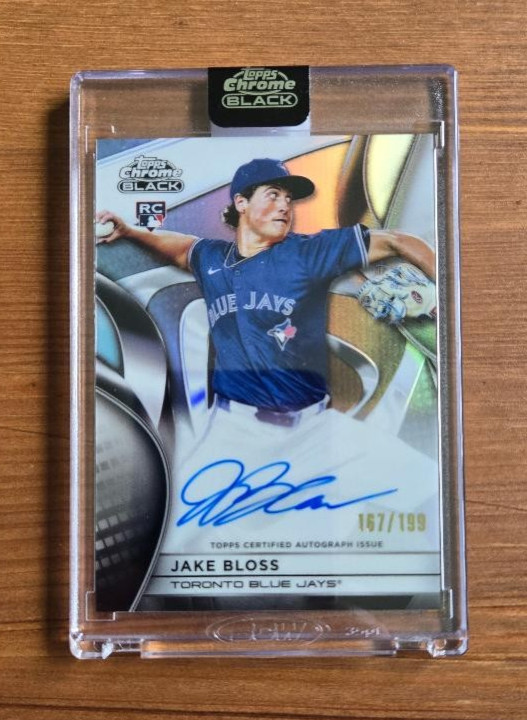 2025 Topps Chrome Black #CBA-JBL Jake Bloss Autographs Refractor /199 Blue Jays