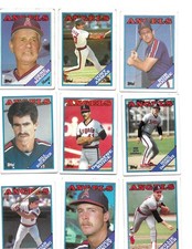 baseball cards California Angels Topps 1988