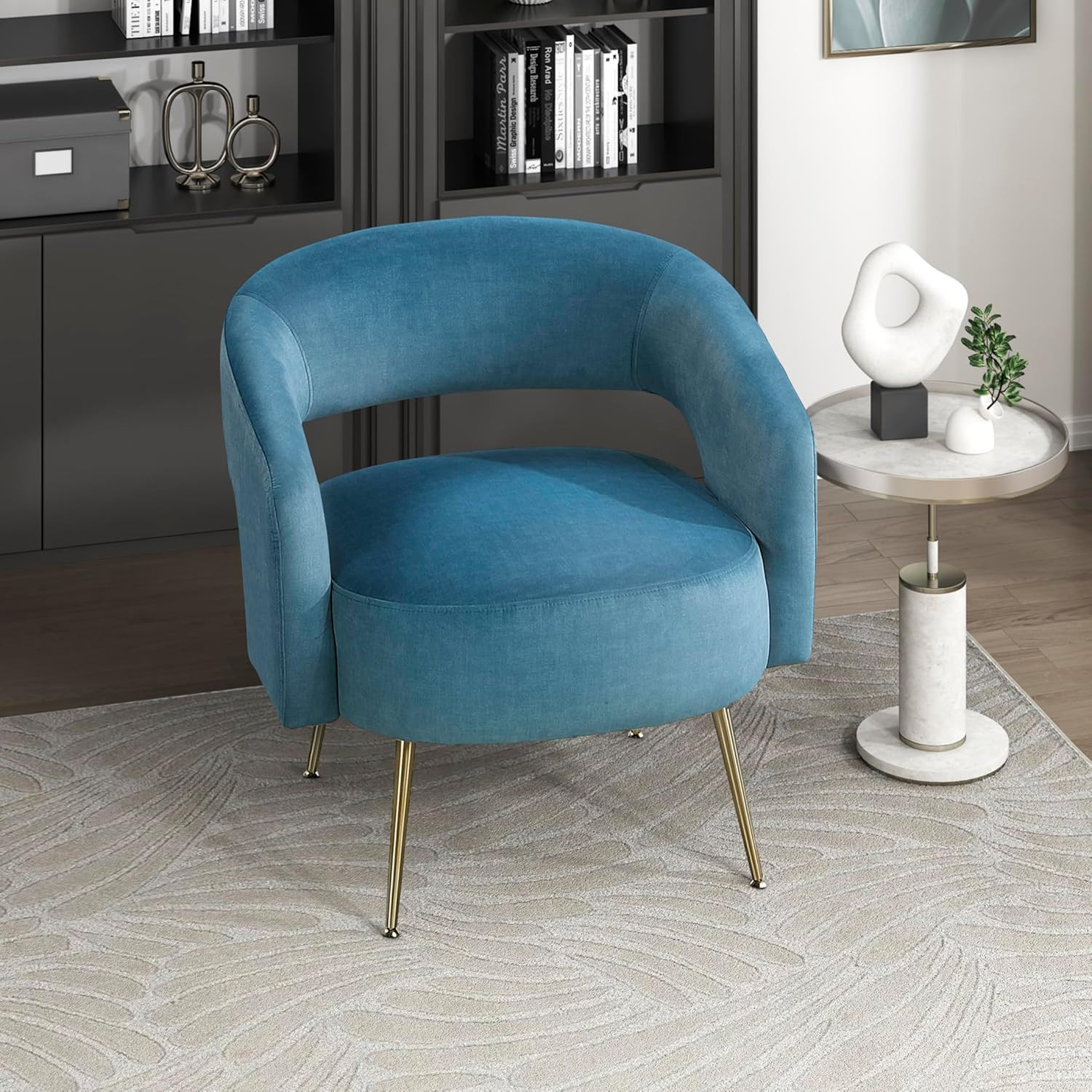 With Gold Legs, Dark Teal