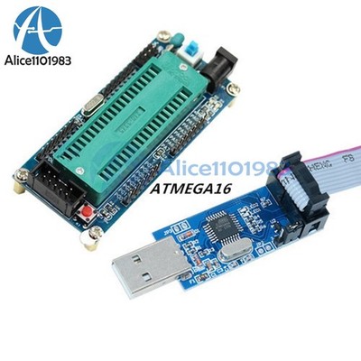 AVR ATMEGA16 Minimum System Board ATmega32 + USB ISP USBasp Programmer For   #md