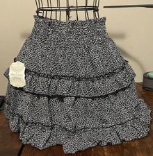 Altar d State mini skirt black floral print Medium NWT