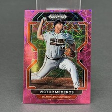 2022 Panini Prizm Draft Picks Victor Mederos #PDP178 Neon Pink Velocity Prizm