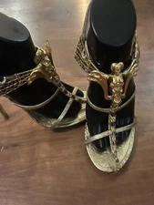 A pair of rare Alexander McQueen python, 'Widows of Culloden' dragonfly heels
