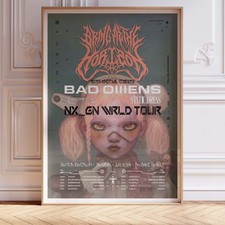 Cyberpunk Girl Concert Poster Wall Art A0 Large Print Decor Sci-Fi