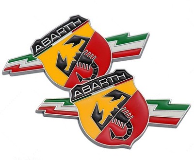 2x Für Fiat Abarth Abzeichen 3D Logo Emblem Aufkleber Grafik Sticker 500 595 695