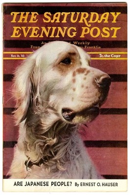   Saturday Evening Post Dog Cover Poster - 24x36  - Hi-Res  Print - 200 GSM