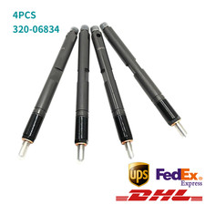 Inyector de combustible diésel 320-06834 4 piezas para retroexcavadora JCB Engine 444 3CX 4CX