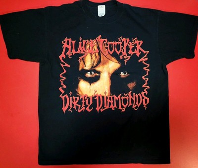 Alice Cooper Dirty Diamonds 2005 Tour Album T Shirt Mens Size XL Black