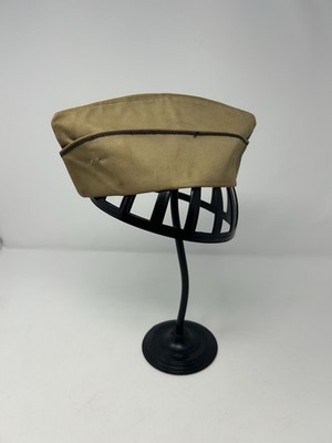 WWII US Army Khaki Cotton Garrison Cap, Tepper Bros., Selma1, Ala.