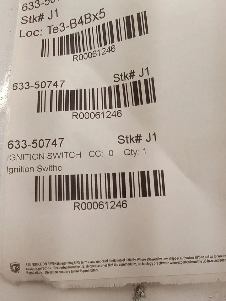 Interruptor de encendido Toyota Avalon 2007 con llave OEM 89783-AA010 Foto 4 de 4