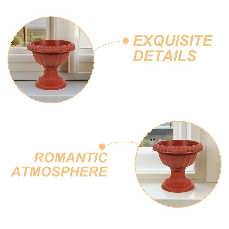 2pcs Classic Urn Planter Classic Flower Pot Roman Column Planter ...