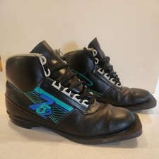 Vintage Nordic Norm 752 Cross Country Womens Ski Boots Black 39 Made Canada