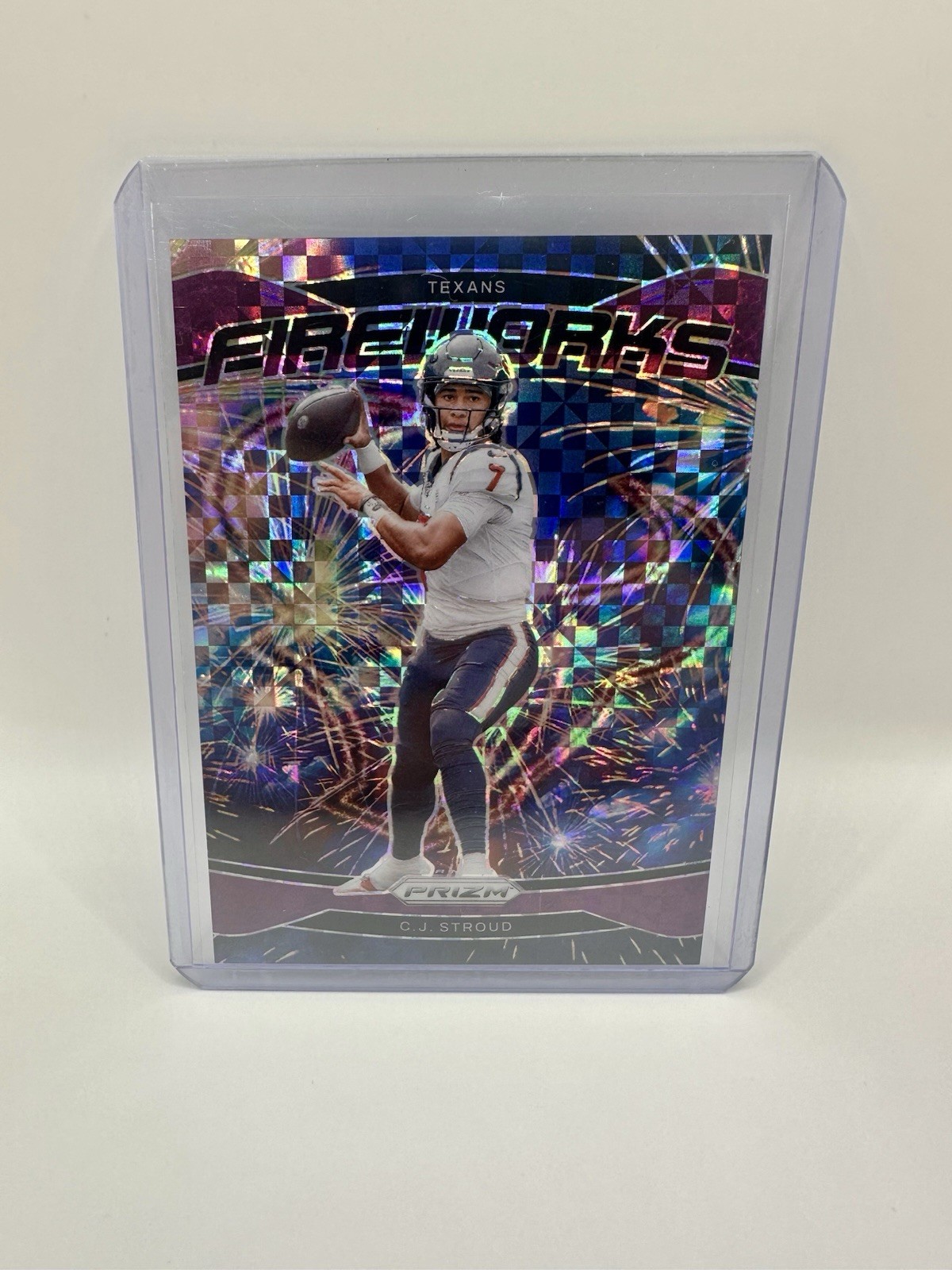 2024 Panini Prizm C.J. Stroud #3 Fireworks Purple Power Prizm /49