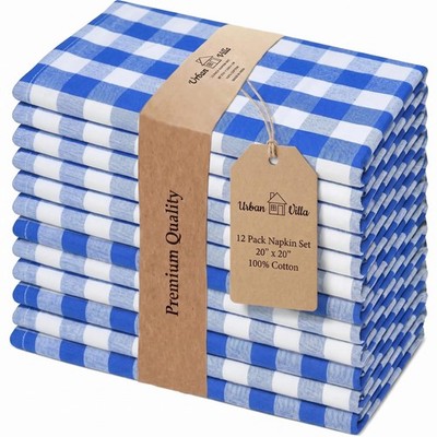 Cloth Napkins 100% Cotton Highly Absorbent Washable Durable Reusable Premium ...
