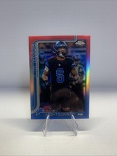 David Montgomery 2025 Topps Chrome Football Red White And Blue Refractor #103