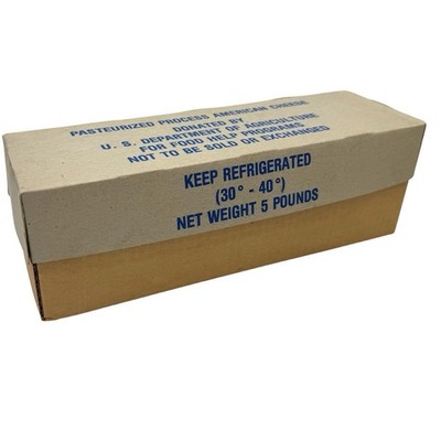 Vintage '80s Government Cheese Box Commodity 5 Pound American Cheese (Empty Box)