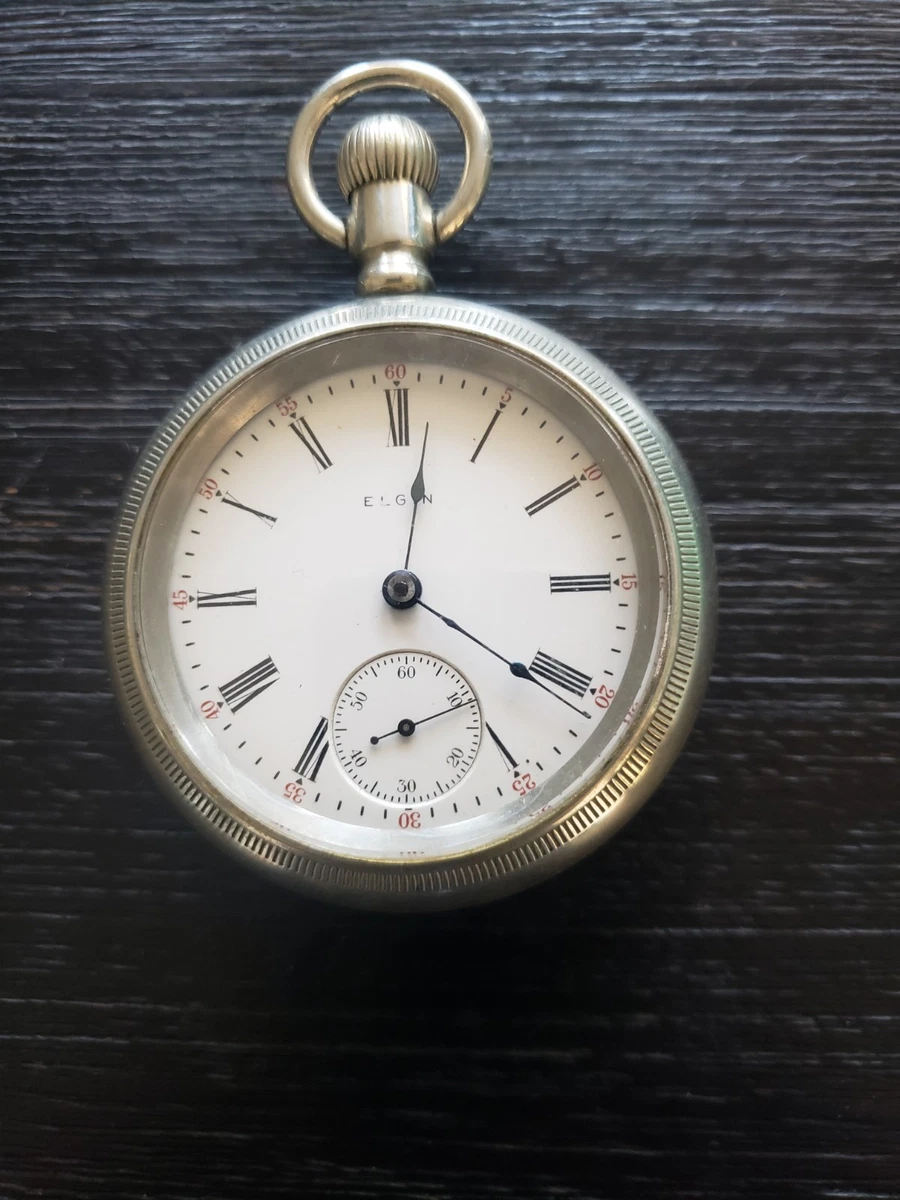 Montre De Poche Elgin Veritas 23 Rubis - Année 1907 - Taille 18 - Mécanique Entretenue