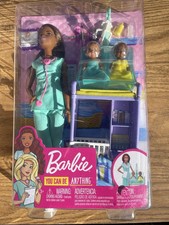 Barbie You Can Be Anything Baby Doctor A.A Barbie Doll, Twin Babies Playset-191