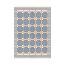 Blue Scandinavian Swedish Kilim Tile Handmade Flat weave Boho Large Area Rug