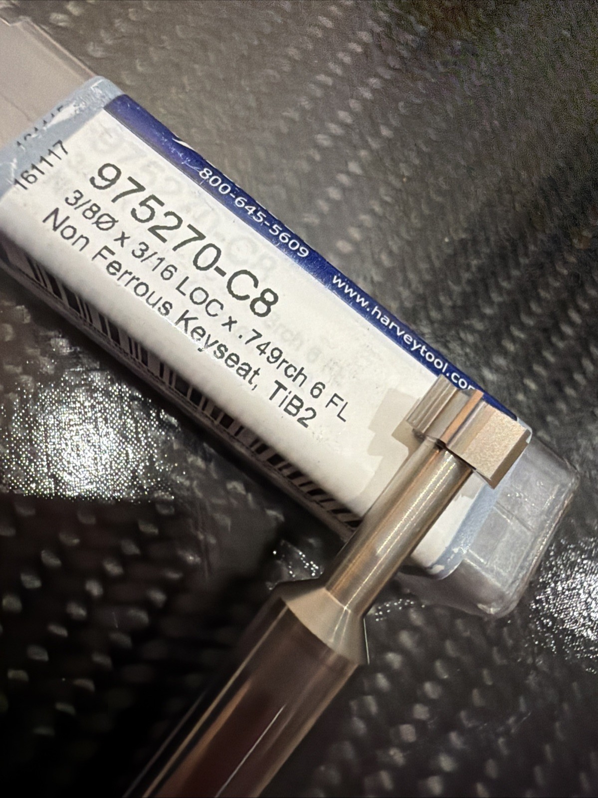 Harvey Tool Keyseat Cutter Mill 3/8 X 3/16 For Non-Ferrous Materials 975270-C8