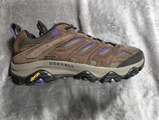 Merrell Moab 3 Womens Sz 9 Stability Hiking Shoe Waterproof Bracken/Purple NEW