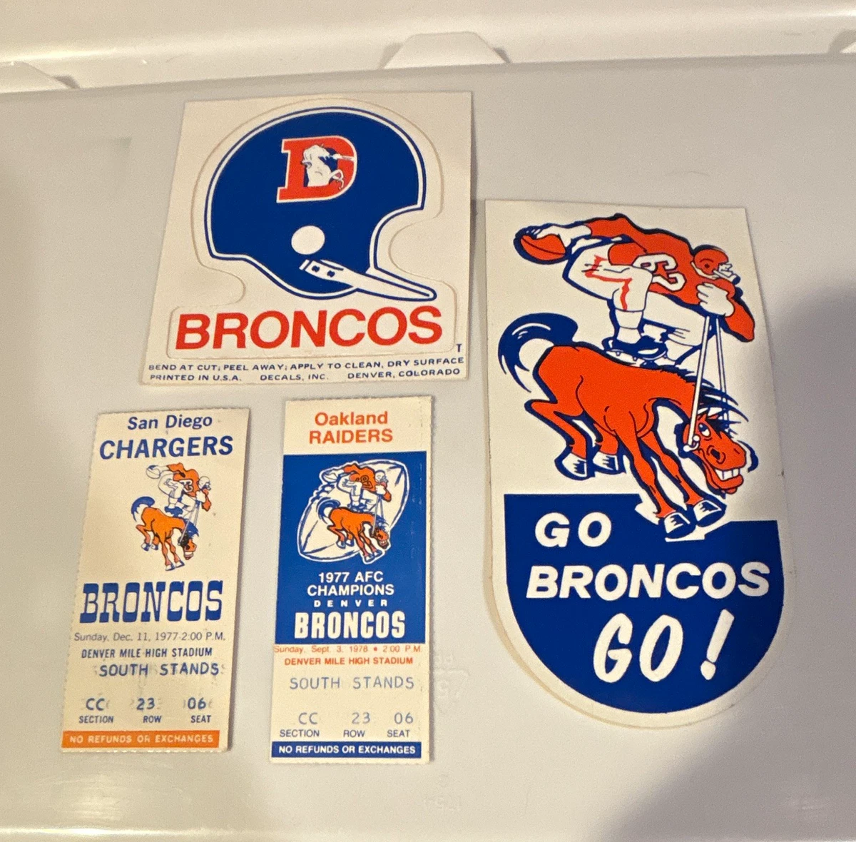 Las mejores ofertas en Denver Broncos NFL Calcomanías De