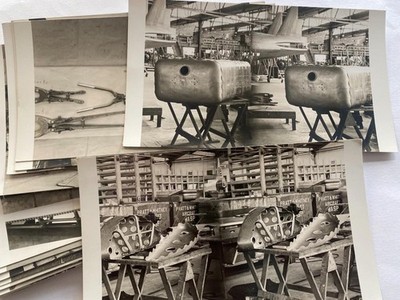 21 seltene Pratt & Whitney stereoskopische Fotos von Flugzeugfabrikflugzeugen
