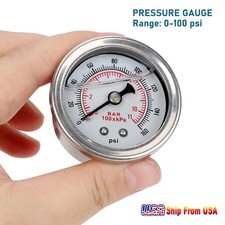 18npt Fuel Pressure Gauge Liquid 0-160 Psi Oil Press Gauge Fuel Meter Universal 18npt Fuel Pressure Gauge Liquid 0-160 Psi Oil Press Gauge Fuel Meter Universal
