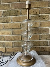 Vintage Style Glass And Brass Table Lamp