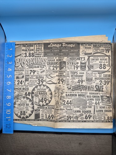 Vintage Newspaper Advertisement Longs Drugs Store Savings Sales Special 1960’s