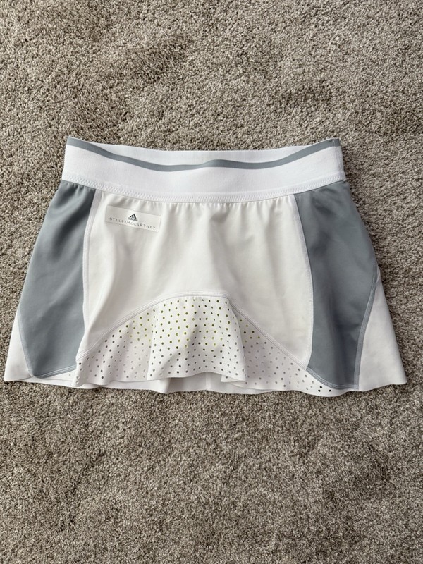 STELLA McCARTNEY Barricade for Adidas women's tennis skirt Silver/White M