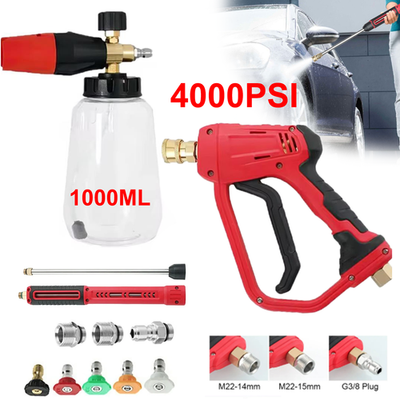 #ad 4000PSI Pressure Washer Gun Car Wash Lance 1L Cannon Spray Bottle Snow Foam $32.98