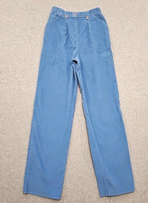 Vtg Wrangler Corduroy Pants 70s Made for gilrls line blue sz 13 high-rise 26x32