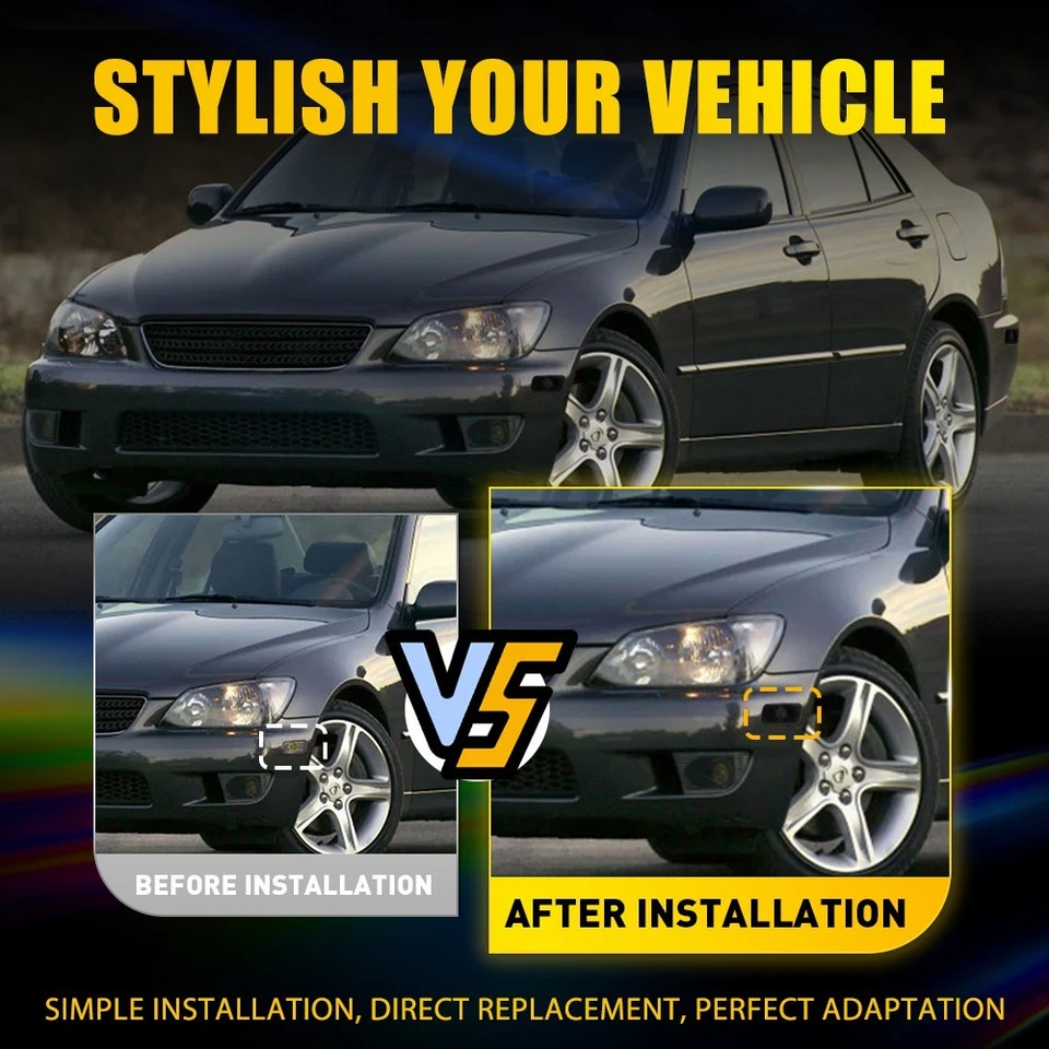 2-20x Luces LED de señalización laterales carcasa guardabarros delantero para Lexus GS400 1998-2000 base Foto 4 de 4