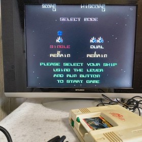 NEC PC Engine white Console (TurboGrafx-16), pad, PSU, Game set, Working-h0610-