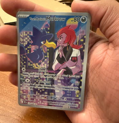 Team Rocket's Murkrow 200/182 Pokemon SV10 Destined Rivals Holo IR