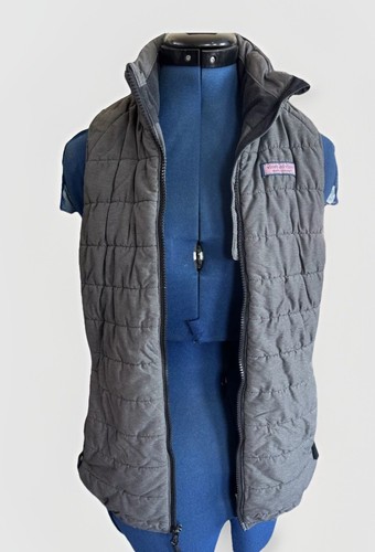 Vineyard Vines Performance grau gefütterte Outdoorweste mit durchgehendem Reißverschluss Jacke Small Damen - Bild 3 von 14