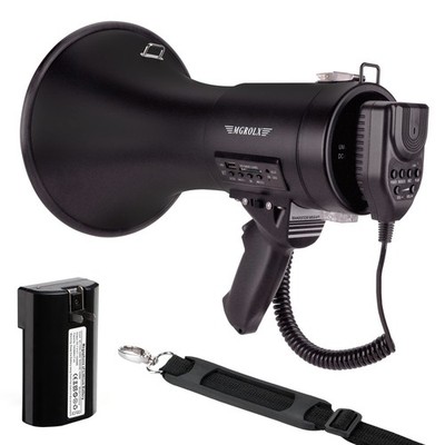 Bluetooth Megaphone Bullhorn, 50Watt Loud Speaker w/Rechargeable Battery, Bui...