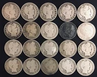 LOT #MM 511    20 -BARBER HALF DOLLARS