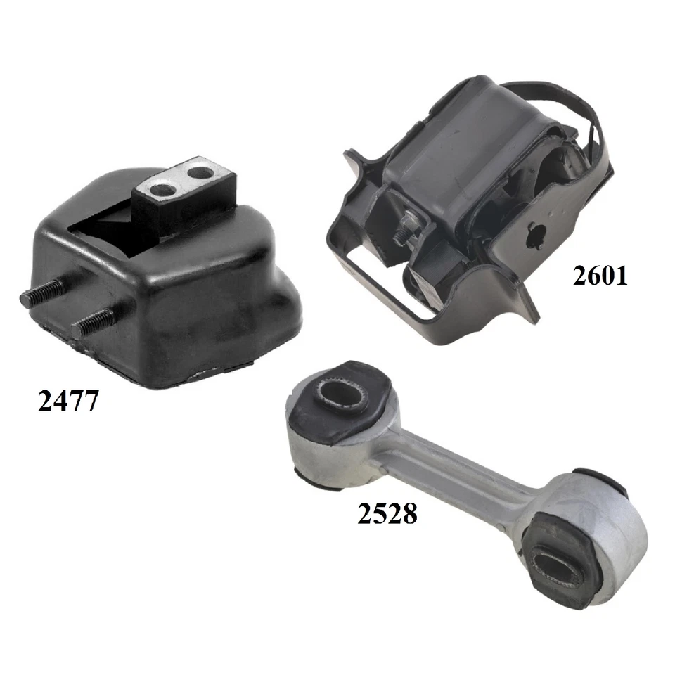 3 PCS MOTOR & TRANS MOUNT FIT 1985 PONTIAC J2000 SUNBIRD 1.8L - Image 2 of 4