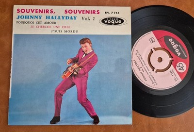 EP FRANCE Johnny Hallyday    Souvenirs, Souvenirs