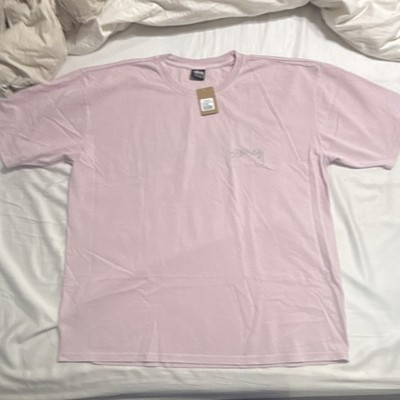 Stussy Smooth Reverse Pig Dyed Graphic Men's Blush XL Short Sleeve T-Shirt