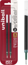 Uniball Refill for Gel Impact Gel Pens, Bold Conical Tip, Black Ink, 2/Pack , Pa