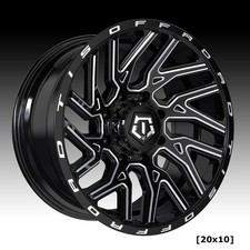 Tis 554bm Gloss Black Milled 20x10 6x135 6x5.5 -19mm 554bm-2106819s