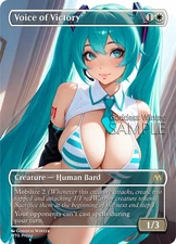 MTG - Voice of Victory - Fanart Borderless Style - EDH / Playtest